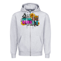 Cowgirl Mama With Boots And Sunflowers And Cowhide Zipper Hoodie | Teevron