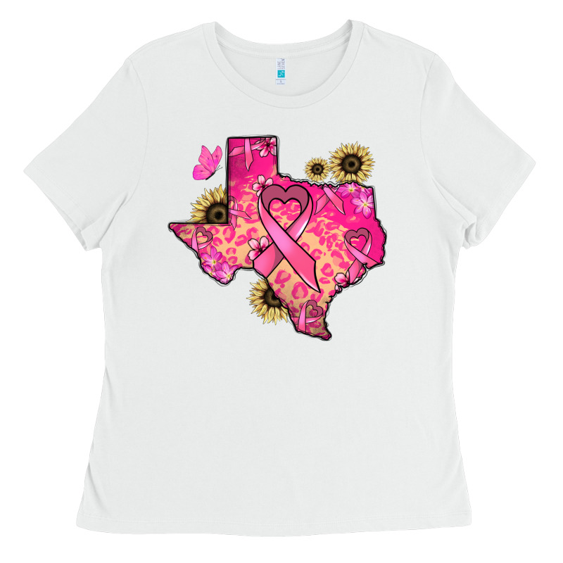 Texas Map Cancer Ladies Tee by HowdyJamesFarm | Teevron