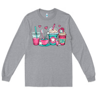 Heather Grey dentist coffee cups Long Sleeve Tee - OliviaCreatesArt