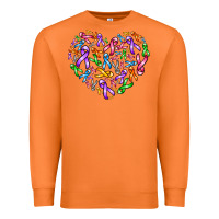 Carrot cancer ribbon heart Premium Sweatshirt - AdoDesignShop