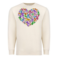 Sandshell cancer ribbon heart Premium Sweatshirt - AdoDesignShop