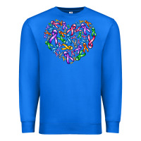 True Royal cancer ribbon heart Premium Sweatshirt - AdoDesignShop
