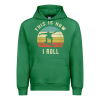 Emerald Skater - This Is How I Roll Retro Skateboard Gift Urban Hoodie - longCreatives