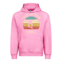 Fuchsia Pink Skater - This Is How I Roll Retro Skateboard Gift Urban Hoodie - longCreatives
