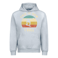 Heather Grey Skater - This Is How I Roll Retro Skateboard Gift Urban Hoodie - longCreatives