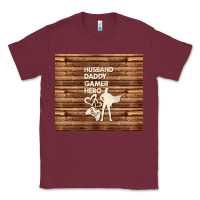 Burgundy husband daddy gamer hero Classic Tee - TumblerDesignByShophia