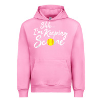 Fuchsia Pink Scorekeeper Softball Team Scorebook Keeper Raglan Baseball Urban Hoodie - longCreatives
