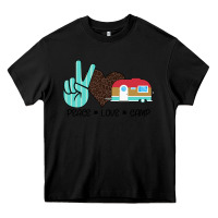Black Peace Love Camp Heavy Core Tee - Bettercallsaul