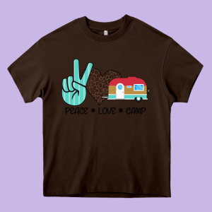 Peace Love Camp Heavy Core Tee Designed By Bettercallsaul