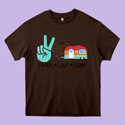 Peace Love Camp Heavy Core Tee Designed By Bettercallsaul
