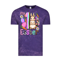 Cloud Purple My first Easter Girl Easter Day Vintage Tee - HowdyJamesFarm