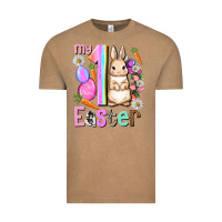 Vintage Coffee My first Easter Girl Easter Day Vintage Tee - HowdyJamesFarm