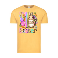 Vintage Mustard My first Easter Girl Easter Day Vintage Tee - HowdyJamesFarm
