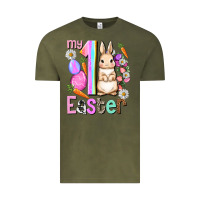 Vintage Olive My first Easter Girl Easter Day Vintage Tee - HowdyJamesFarm