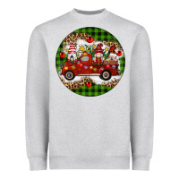 Heather Grey christmas gnomes truck Heavyweight Sweatshirt - Artiststas