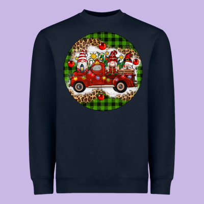 Christmas Gnomes Truck Heavyweight Sweatshirt Designed By Artiststas