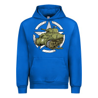 Cobalt Sherman M4A1 WWII Army Tank History Vintage Urban Hoodie - longCreatives
