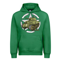 Emerald Sherman M4A1 WWII Army Tank History Vintage Urban Hoodie - longCreatives