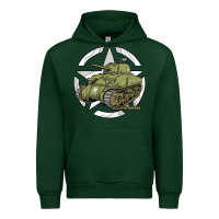 Forest Green Sherman M4A1 WWII Army Tank History Vintage Urban Hoodie - longCreatives