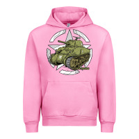 Fuchsia Pink Sherman M4A1 WWII Army Tank History Vintage Urban Hoodie - longCreatives