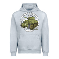 Heather Grey Sherman M4A1 WWII Army Tank History Vintage Urban Hoodie - longCreatives