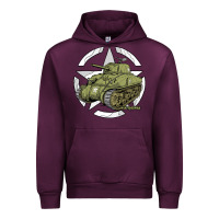 Mauve Wine Sherman M4A1 WWII Army Tank History Vintage Urban Hoodie - longCreatives