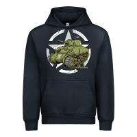 Navy Sherman M4A1 WWII Army Tank History Vintage Urban Hoodie - longCreatives
