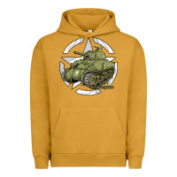 Pigment Peanut Butter Sherman M4A1 WWII Army Tank History Vintage Urban Hoodie - longCreatives