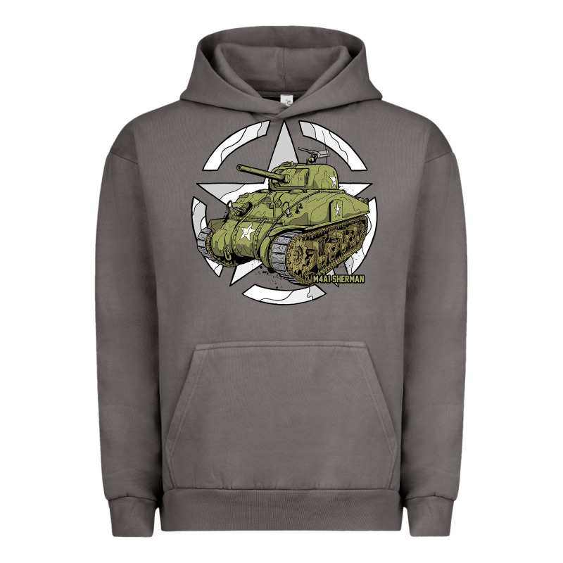Sherman M4a1 Wwii Army Tank History Vintage Urban Hoodie by longCreatives | Teevron