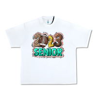 White 2023 senior football Urban Heavy Tee - HowdyJamesFarm