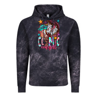 Cloud Black cosmic cowgirl Vintage Hoodie - OliviaCreatesArt