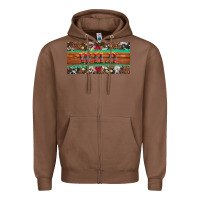 Chestnut western wild and floral leopard  cowhide licanse plate Zipper Hoodie - Artiststas