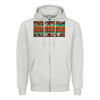 Dove Grey western wild and floral leopard  cowhide licanse plate Zipper Hoodie - Artiststas