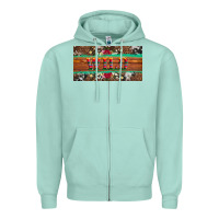 Western Wild And Floral Leopard  Cowhide Licanse Plate Zipper Hoodie | Teevron
