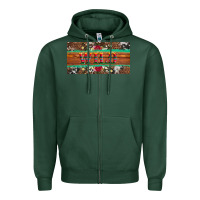 Sports Green western wild and floral leopard  cowhide licanse plate Zipper Hoodie - Artiststas