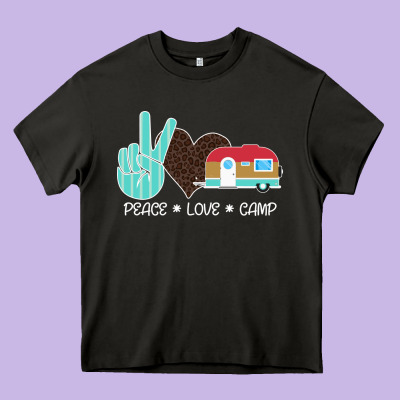 Peace Love Camp Heavy Core Tee Designed By Bettercallsaul