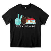 Black Peace Love Camp Heavy Core Tee - Bettercallsaul