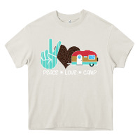 Cream Peace Love Camp Heavy Core Tee - Bettercallsaul