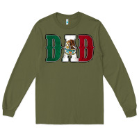 Army Green Mexican Flag Dad Long Sleeve Tee - Jasminsmagicworld