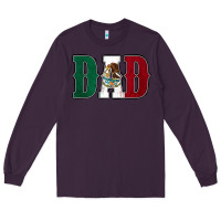 Plum Mexican Flag Dad Long Sleeve Tee - Jasminsmagicworld