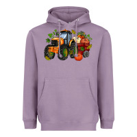 Lavender fall tractor with pumpkin Heavyweight Hoodie - AdoDesignShop