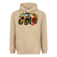 Mushroom fall tractor with pumpkin Heavyweight Hoodie - AdoDesignShop