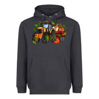 Smoke fall tractor with pumpkin Heavyweight Hoodie - AdoDesignShop