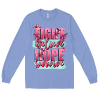 Colony Blue fight believe hope survive cancer awareness Long Sleeve Tee - FaDigitalArtStudio