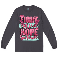 Smoke fight believe hope survive cancer awareness Long Sleeve Tee - FaDigitalArtStudio