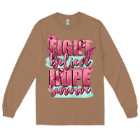 Toasted Coconut fight believe hope survive cancer awareness Long Sleeve Tee - FaDigitalArtStudio