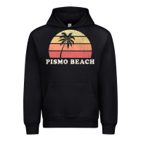 Black Pismo Beach CA Vintage 70s Retro Throwback Design Urban Hoodie - longCreatives