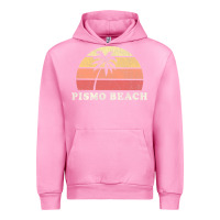 Fuchsia Pink Pismo Beach CA Vintage 70s Retro Throwback Design Urban Hoodie - longCreatives