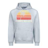 Heather Grey Pismo Beach CA Vintage 70s Retro Throwback Design Urban Hoodie - longCreatives