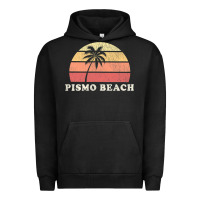 Pigment Black Pismo Beach CA Vintage 70s Retro Throwback Design Urban Hoodie - longCreatives